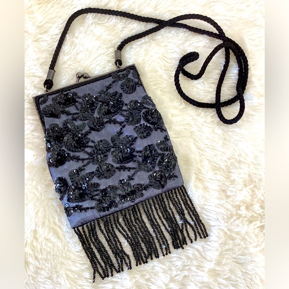 Lancôme Retro 20s Satin Beaded Evening Bag NWOT